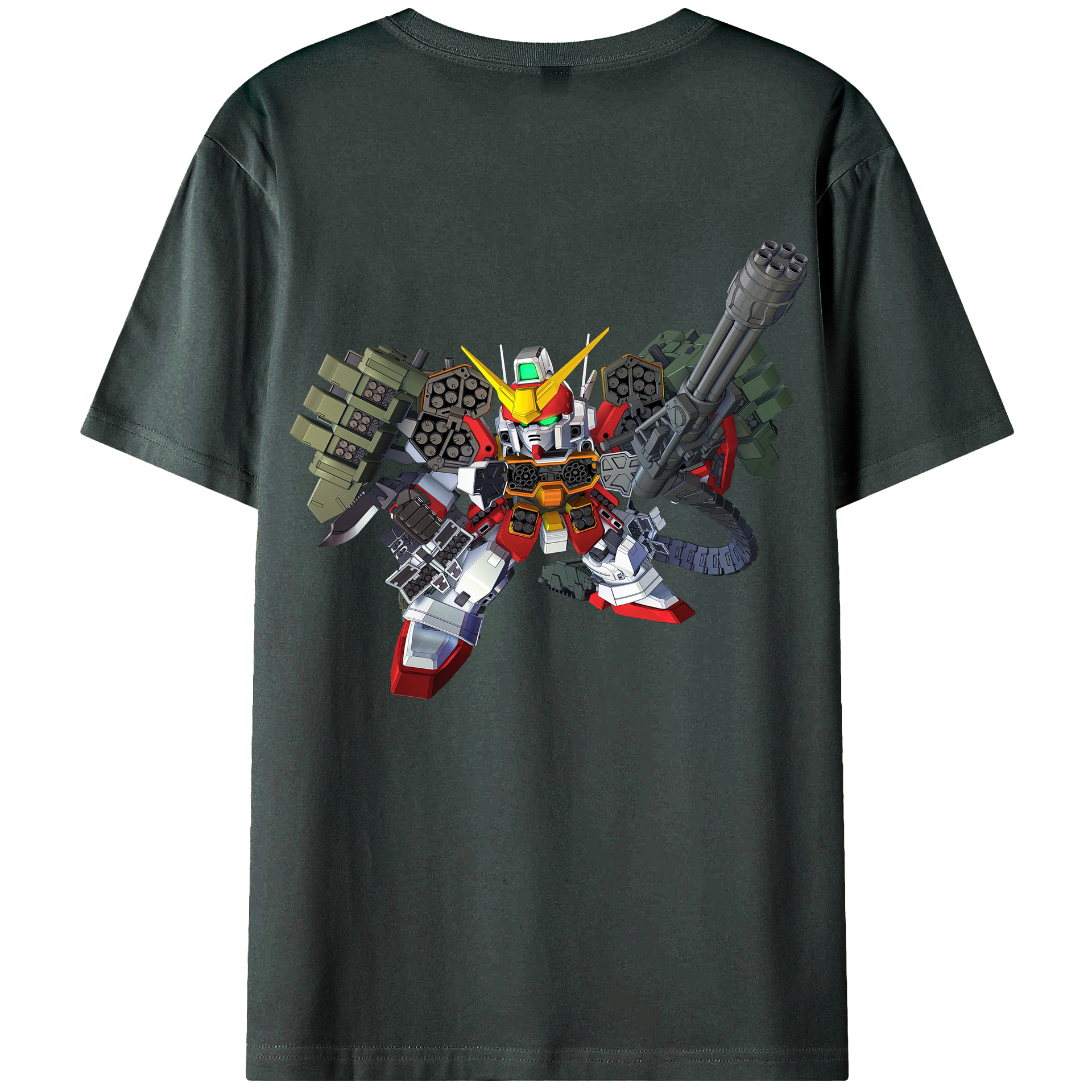 （画像用） 機動戦士ガンダム Mobile Suit Gundam 綿100％ メンズ半袖Tシャツ（バックプリント） 通気性
